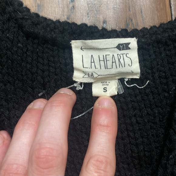 LA Hearts Sleeveless Open Cardigan - Picture 3 of 3